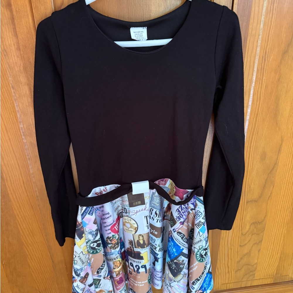 Black and Blue Fit and Flare Taylor Swift Casual Dress